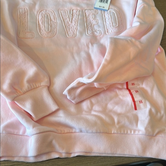 Special Thanks Pink Sweatshirt with 'Loved' Appliqué - Picture 5 of 5